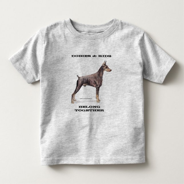 Dobies & Kids - Doberman Pinscher Tee (Framsida)