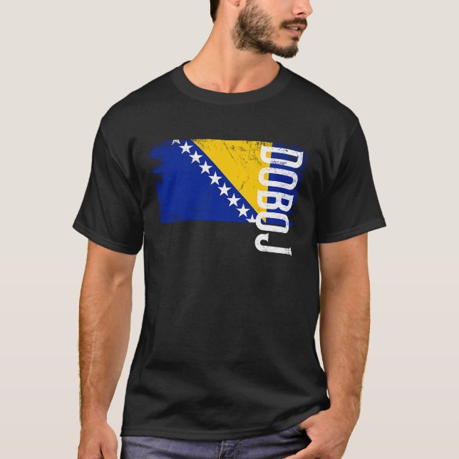 Doboj Bosniens Flagga för bosniska Manar Kvinnor K T Shirt (Framsida)