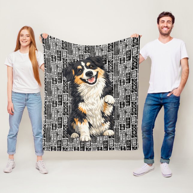 DOBRO Aussie Australian Shepherd Fleecefilt (På plats)