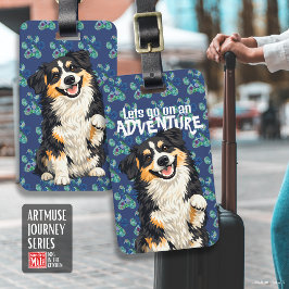 DOBRO Australian Shepherd • ArtMuse Journey Series Bagagebricka