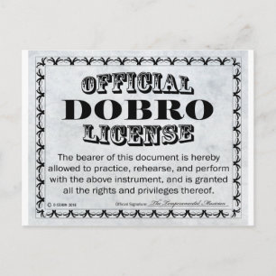Dobro License Vykort