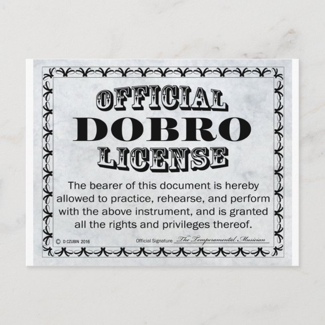 Dobro License Vykort (Framsida)