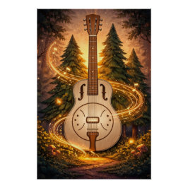 Dobro Skog glödande skogsdröm Perfect Poster