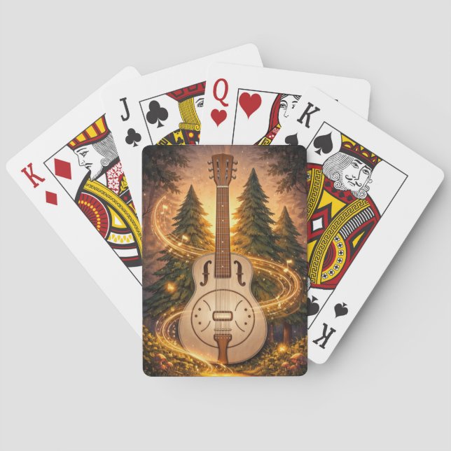 Dobro-skogen glödande skogsdröm casinokort (Baksidan)