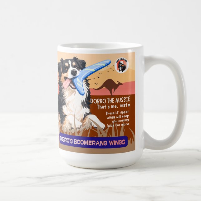 DOBRO'S BOOMERANG VINGAR AUSSIE KONSTMUSEUM RECEPT KAFFEMUGG (Höger)