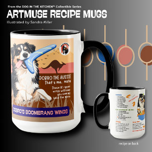 DOBRO'S BOOMERANG VINGAR AUSSIE KONSTMUSEUM RECEPT MUGG