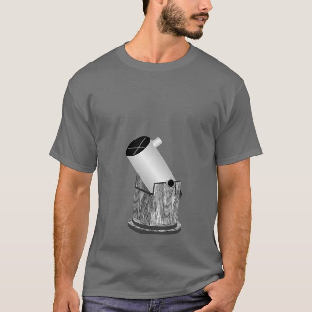 Dobsonian teleskop tee shirt (Framsida)