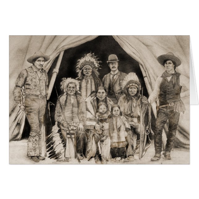 Doc Carvers Vilda western Show Hälsningskort (Framsidan Horizontal)