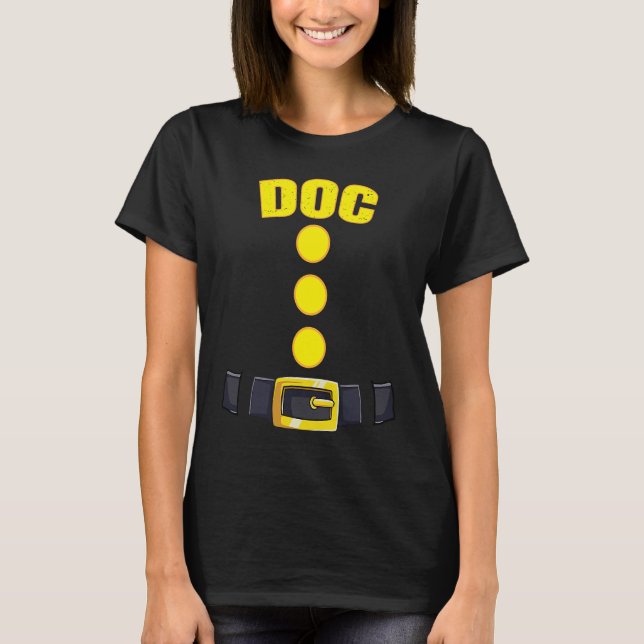 Doc Dwarf Costume Färg Doc Dwarf Halloween Matchi T Shirt (Framsida)