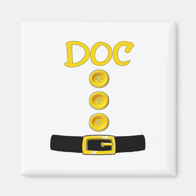 Doc Dwarf Halloween Costume Färg Matching Doc Dwa Magnet (Framsidan)