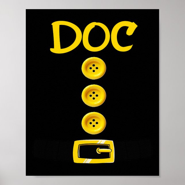 Doc Dwarf Halloween Costume Färg Matching Doc Dwa Poster (Framsidan)