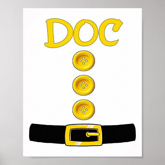 Doc Dwarf Halloween Costume Färg Matching Doc Dwa Poster (Framsidan)