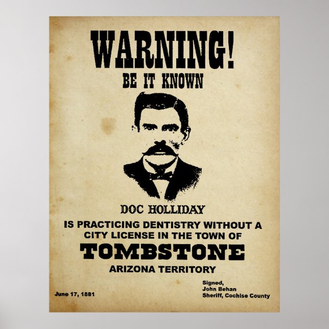 Doc Holliday Poster (Framsidan)