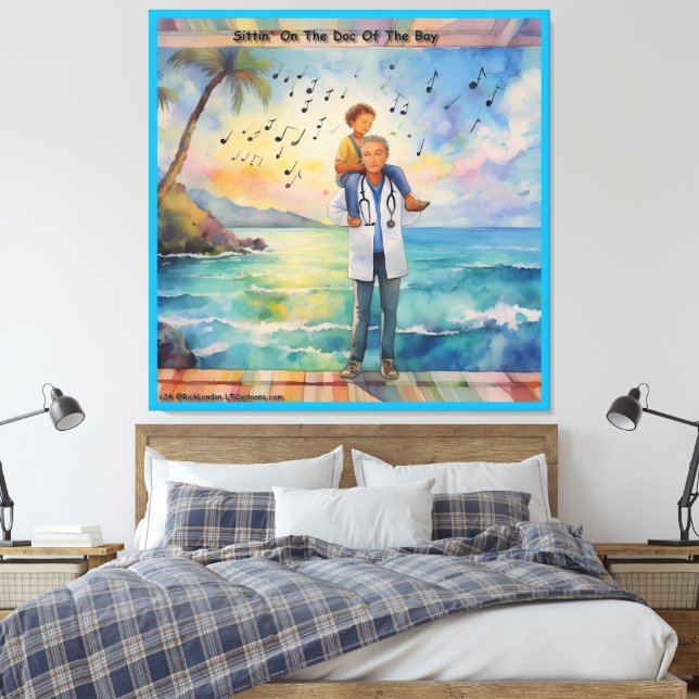Doc of the Bay: Själfulla stränder & läkande humor Canvastryck (Insitu (sovrum))