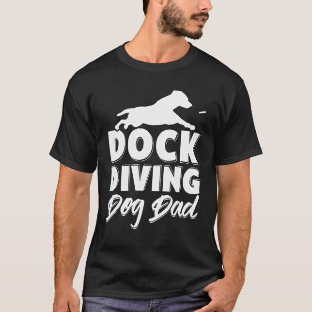Dock Diving Dog Diving Jumping Trainer love dock   T Shirt (Framsida)