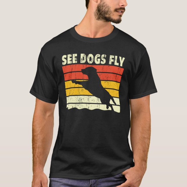 Dock Diving Dog Diving Jumping Trainer love dock   T Shirt (Framsida)