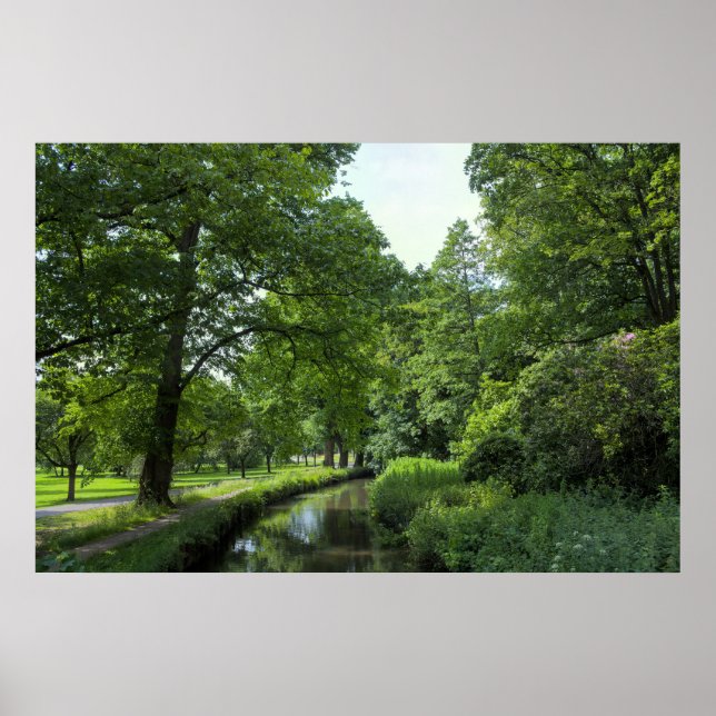 Dock Feeder Canal, Bute Park, Cardiff, Wales. Poster (Framsidan)