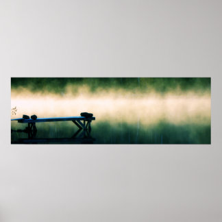 Dock i Mist Panoramic Poster