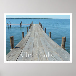 Dock vid Clear Sjö Iowa Poster