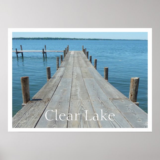 Dock vid Clear Sjö Iowa Poster (Framsidan)