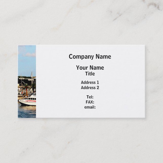 Dock vid Kung Wharf Bermuda Visitkort (Framsida)