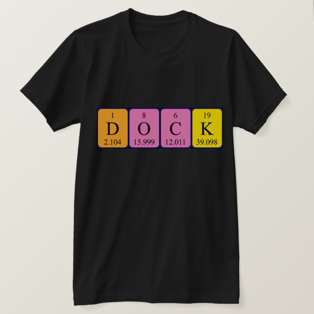 Docka återkommande skjorta bord namn tee shirt (Design framsida)