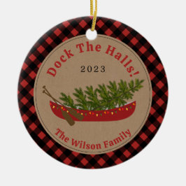 Docka Halls Canoe Julgran Photo Play Julgransprydnad Keramik