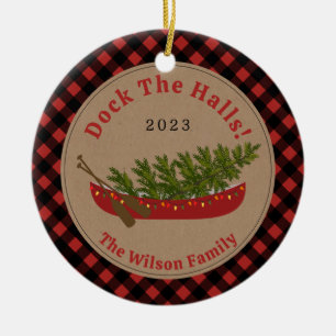 Docka Halls Canoe Julgran Photo Play Julgransprydnad Keramik