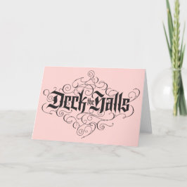 Docka Halls Tattot som låter Rosa svart Helgkort
