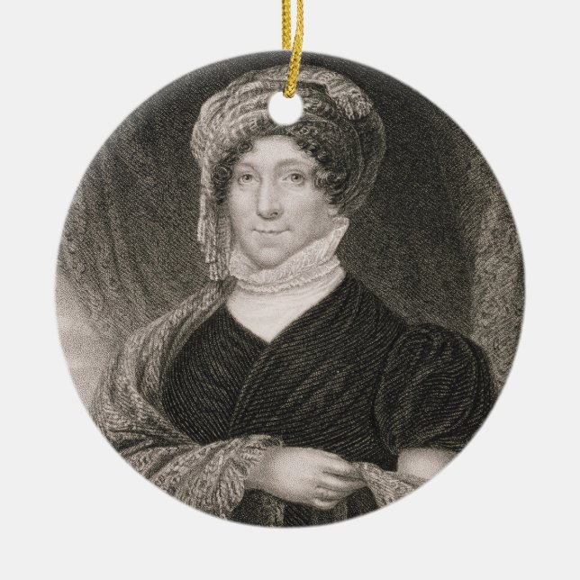 Docka Madison som inristas av John Francis Eugene Julgransprydnad Keramik (Framsidan)
