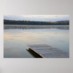 Docka på mistmorgon sjö poster