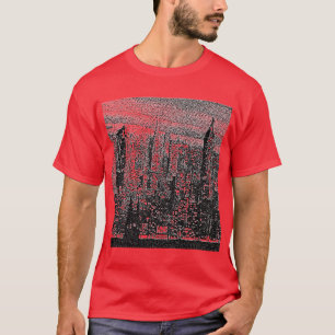 Dockad pop Art Red New York City Artwork T Shirt