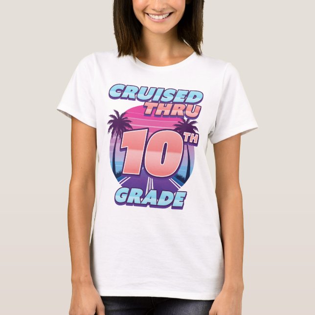 Dockad Thru 10:e Klass Studenten Girl T Shirt (Framsida)