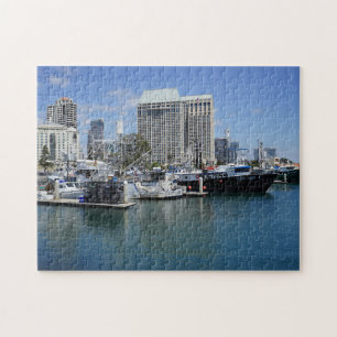 Dockade båtar av San Diego Pussel