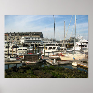 Dockade båtar poster
