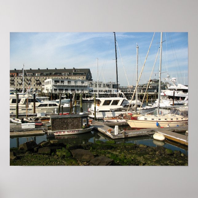 Dockade båtar poster (Framsidan)