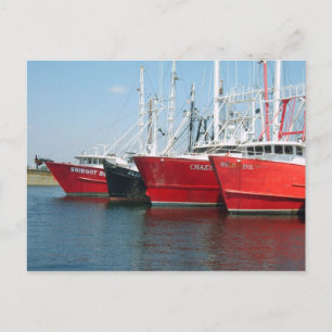 Dockade fiskefartyg vykort