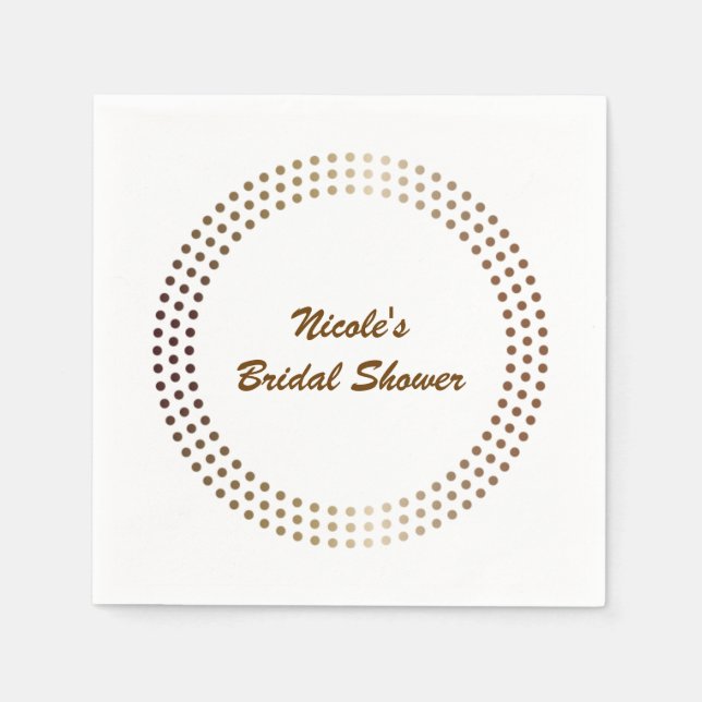 Dockade Guld-cirklar Modern Dots Glam Party Pappersservett (Framsidan)