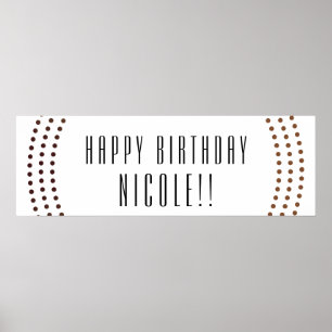 Dockade Guld-cirklar Modern Dots Party-banderoll Poster