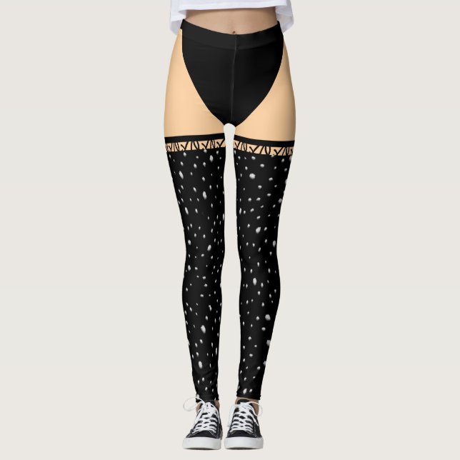 Dockade Illusionsben Leggings (Framsida)