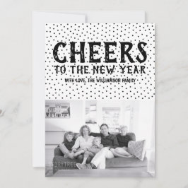 Dockade turer till nyårskortet | Svart Julkort