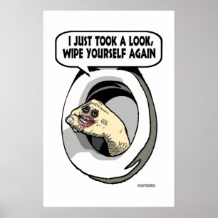 Dockan räcker i toalett poster