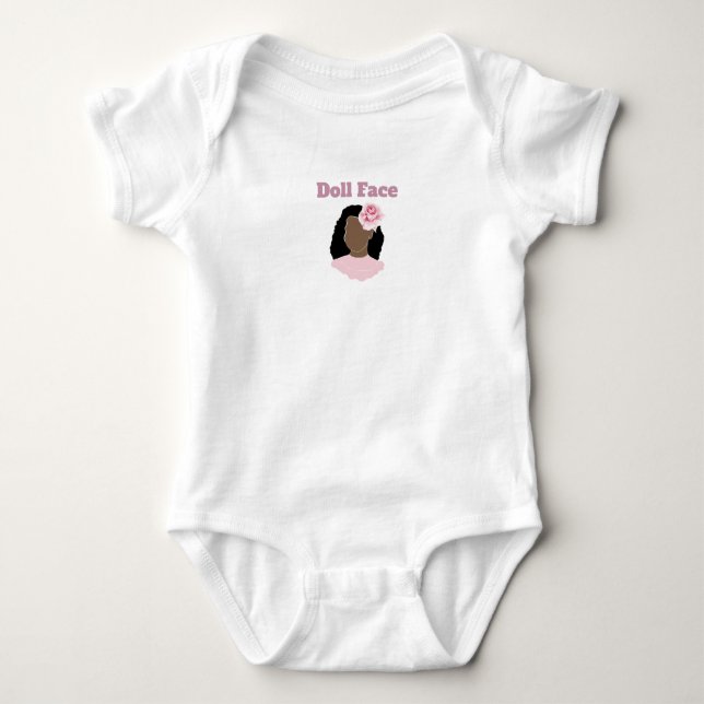 Dockans ansikte T-Shirt Baby Bodysuit (Framsida)