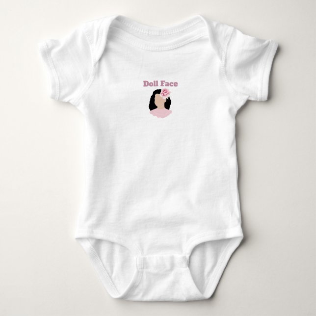 Dockans ansikte T-Shirt Baby Bodysuit (Framsida)