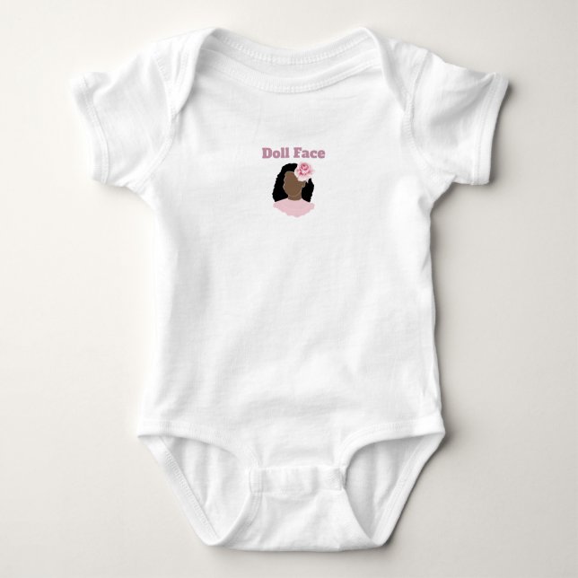 Dockans ansikte T-Shirt Babyblus (Framsida)