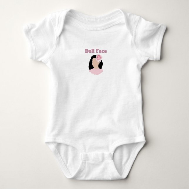 Dockansikte T-Shirt Baby Body (Framsida)