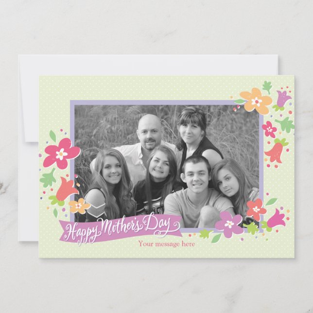 Dockat schweiziskt hälsningskort för Mors dag Kort (Framsida)