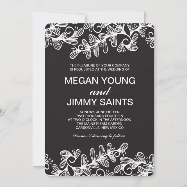 Dockelsnurrande löv inbjudningar (Framsida)