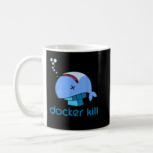Docker container linux devops programming coding kaffemugg (Vänster)