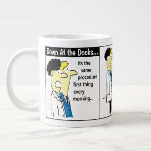 Docker Shipping Container Tecknad Humor Jumbo Mugg